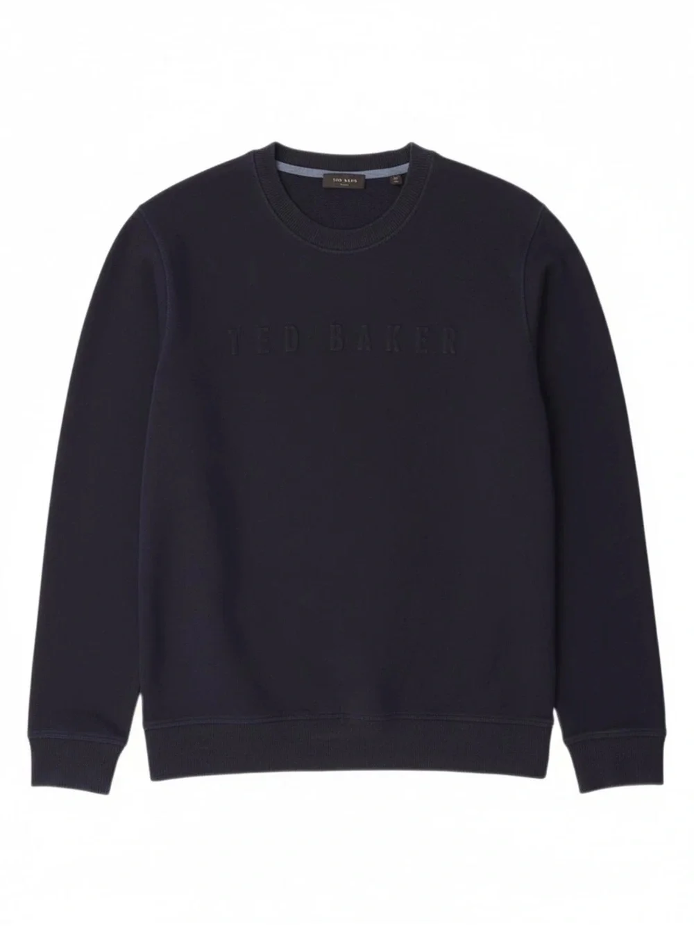 Ted Baker Mens Black Embossed Logo Crewneck Sweatshirt Size 2 US Small